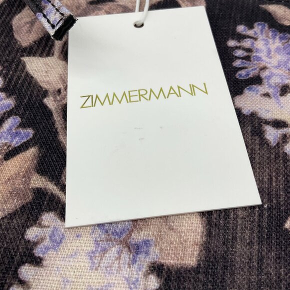 Zimmermann Black Lavender Floral Embellished Envelope Clutch - Picture 11 of 13